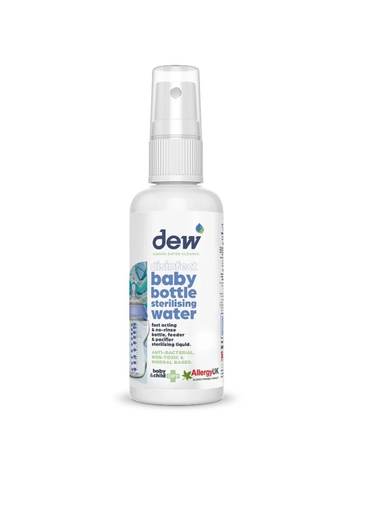 Dew Baby Bottle Sterilising Water Spray (65ml) – Fast Acting, No-Rinse Disinfectant for Teats, Pacifiers & Feeders – 100% Mineral Based, Non-Toxic & Allergy UK Approved - Image 2