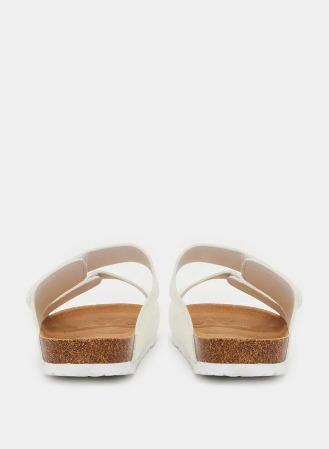 Styli Styli Double Band Slip on Sandals