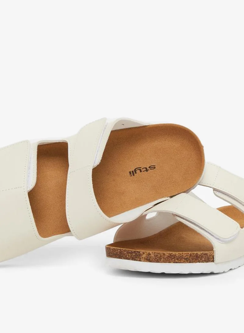 Styli Beige Double Band Slip on Sandals for Men | Best Price UAE