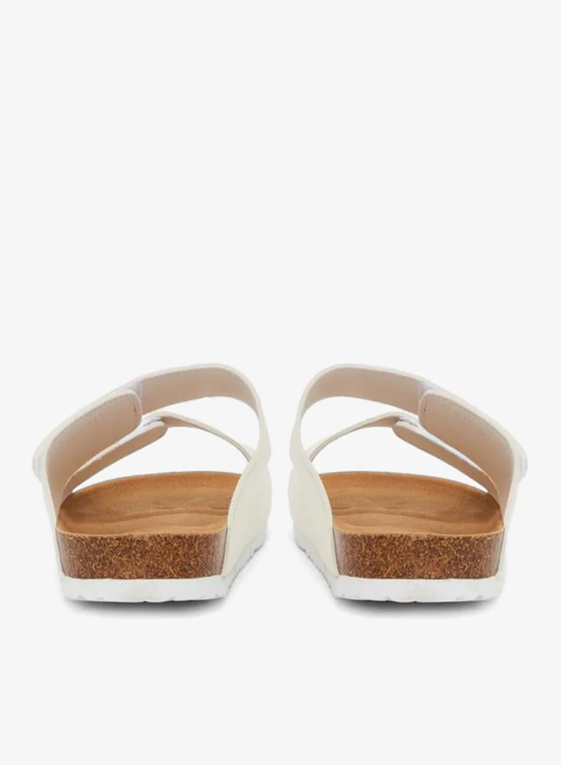 Styli Beige Double Band Slip on Sandals for Men | Best Price UAE