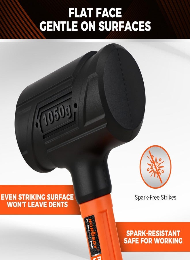 HORUSDY 4-Piece Dead Blow Hammer Set (0.5lb, 1lb, 2lb, 3lb) - One-Piece Molded Body, Steel Shot Filled, No Rebound, Non-Spark, Non-Slip Grip, for Auto, Carpentry & Tile Work - Image 4