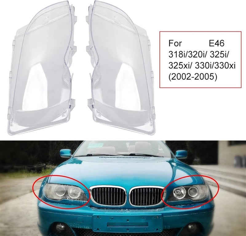 DEMULAX Clear ABS Car Fog Light Cover for BMW E46 - Image 4