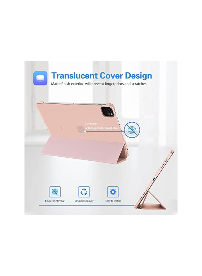 Procases Ipad Pro 12.9 Case 2022/2021/2020/2018, Slim Stand Hard Back Shell Smart Cover For Ipad Pro 12.9 Inch 6Th Generation 2022/5Th Gen 2021/4Th Gen 2020/3Rd Gen 2018 -Rosegold - Image 2