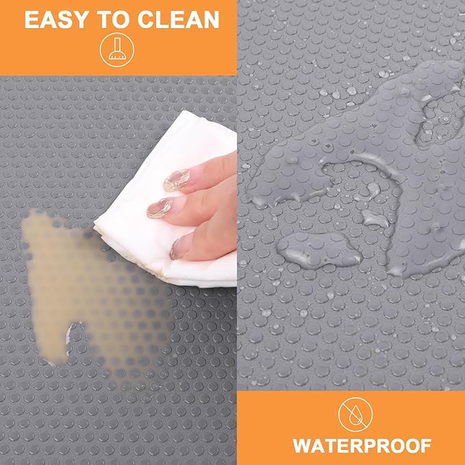 ElastPro EVA Mat Useful and Full Length 1.5 Meter (150 cm x 45 cm) Dots Anti Slip Mat/Sheet for Fridge, Kitchen, Drawer, Shelf Liner. Rich Look, 1 mm Thick, Grey - Image 3