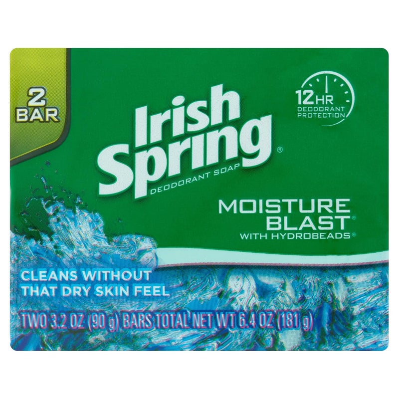 Irish Spring Moisture Blast 2 Bars 32 Oz