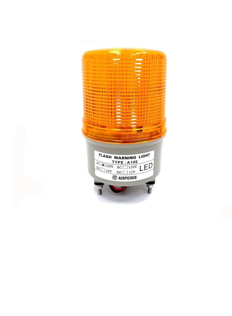 Auspicious Amber Flashing Beacon Light LED Screw Base A100F 4 VDC - Image 2