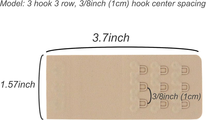 SAMGU Store Women's Bra Extenders 2 Hook / 3 Hook / 4 Hook / 5 Hook / 6 Hook, Soft Stretchy Back Bra Extension Strap - Image 3