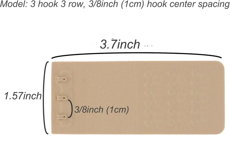 SAMGU Store Women's Bra Extenders 2 Hook / 3 Hook / 4 Hook / 5 Hook / 6 Hook, Soft Stretchy Back Bra Extension Strap - Image 4