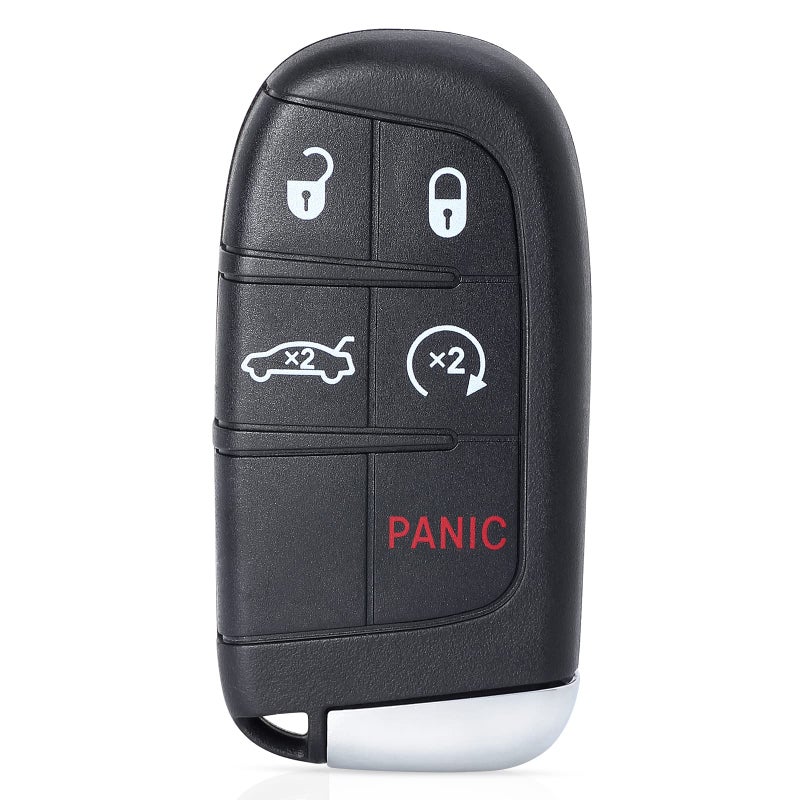 Keymall Smart Car Key Fob Keyless Entry Remote Replacement 5 Buttons for Chrysler 200 300 for Dodge Charger Challenger 2019 2020 2021 4A Chip M3M40821302 68155687 AB