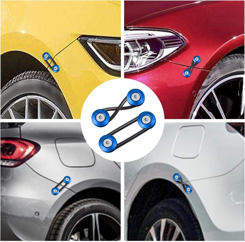 TOMALL Enmoo 8Pcs Universal Aluminum Fasteners and Washers Kit for Car Bumpers and Trunks (Blue) - Image 5