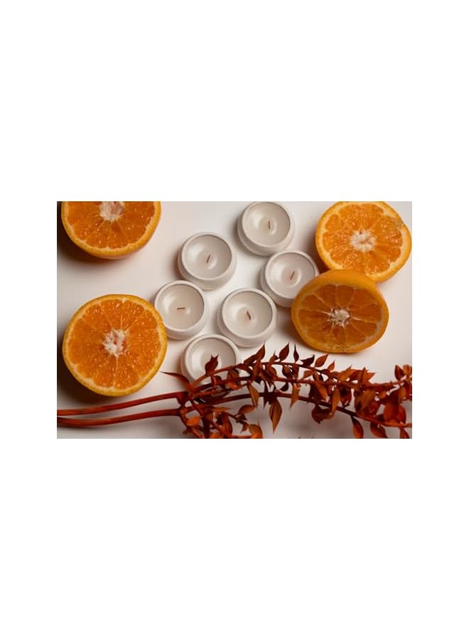 The Bros Stylish Ceramic Candle Holders & Tea Light Candles for Home Decor, Aromatherapy & Romantic Atmosphere – 9 Candles per Pack - Image 3