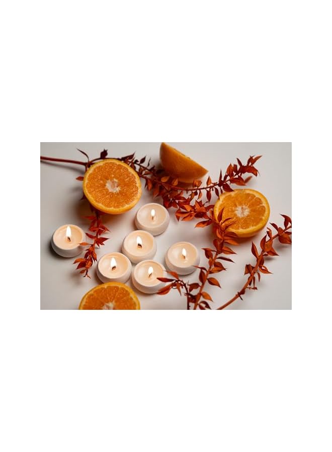 The Bros Stylish Ceramic Candle Holders & Tea Light Candles for Home Decor, Aromatherapy & Romantic Atmosphere – 9 Candles per Pack - Image 4