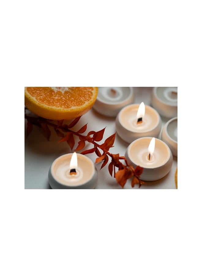 The Bros Stylish Ceramic Candle Holders & Tea Light Candles for Home Decor, Aromatherapy & Romantic Atmosphere – 9 Candles per Pack - Image 2