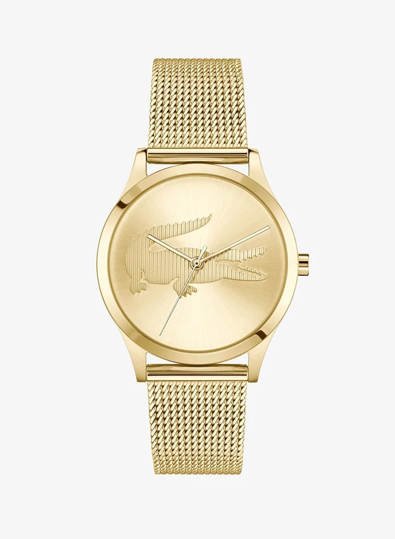 3-Hand Crocodelle Collection Quartz Movement Watch For Women With Gold-Tone Stainless Steel Mesh Bracelet - 2001416