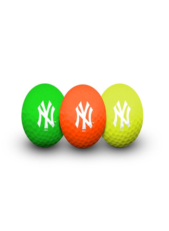 Team Effort Multi-Color Golf Ball Pack of 3 MLB New York Yankees