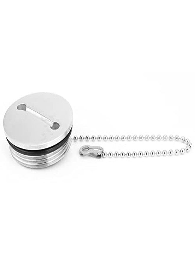 Estink Boat Deck Fuel Filler, 316 Stainless Steel Mirror Polished Marine Boat Fill Port Marine Fuel Cover, Silver - Image 1