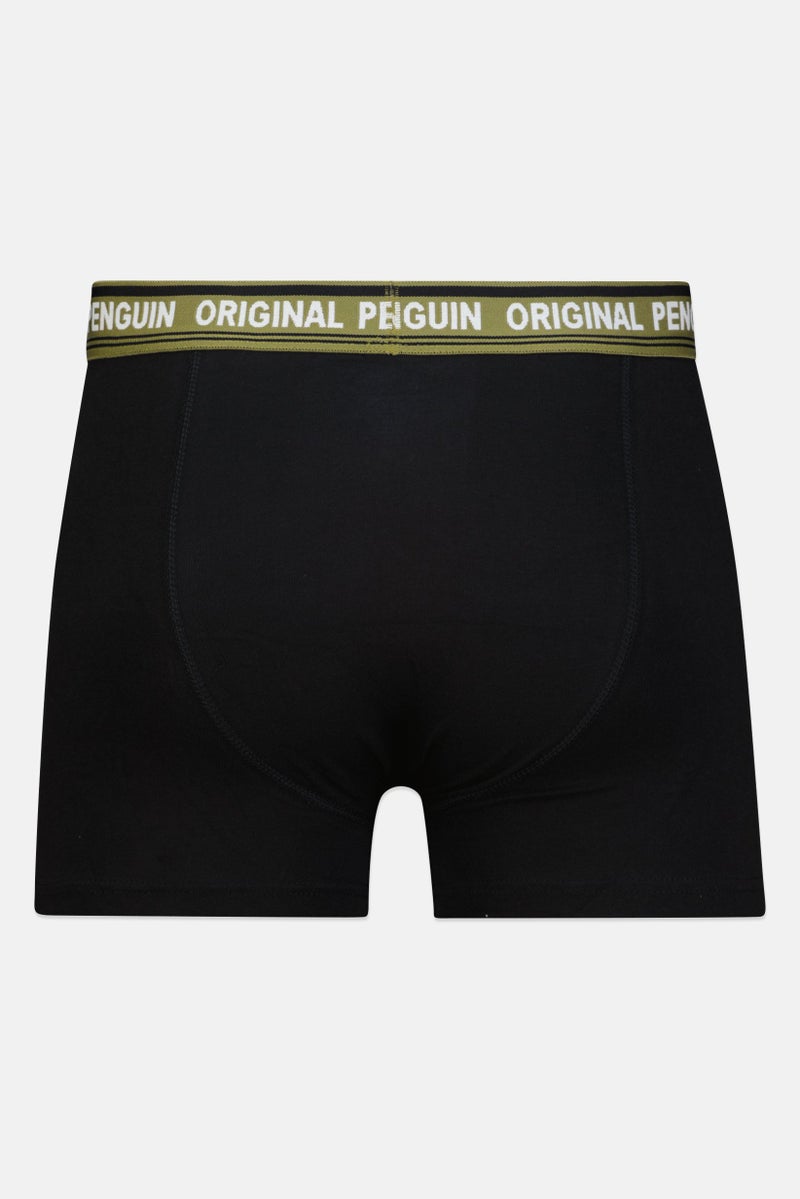 Penguin Men 3 Pack Brand Logo Trunks, Multicolor - Image 2