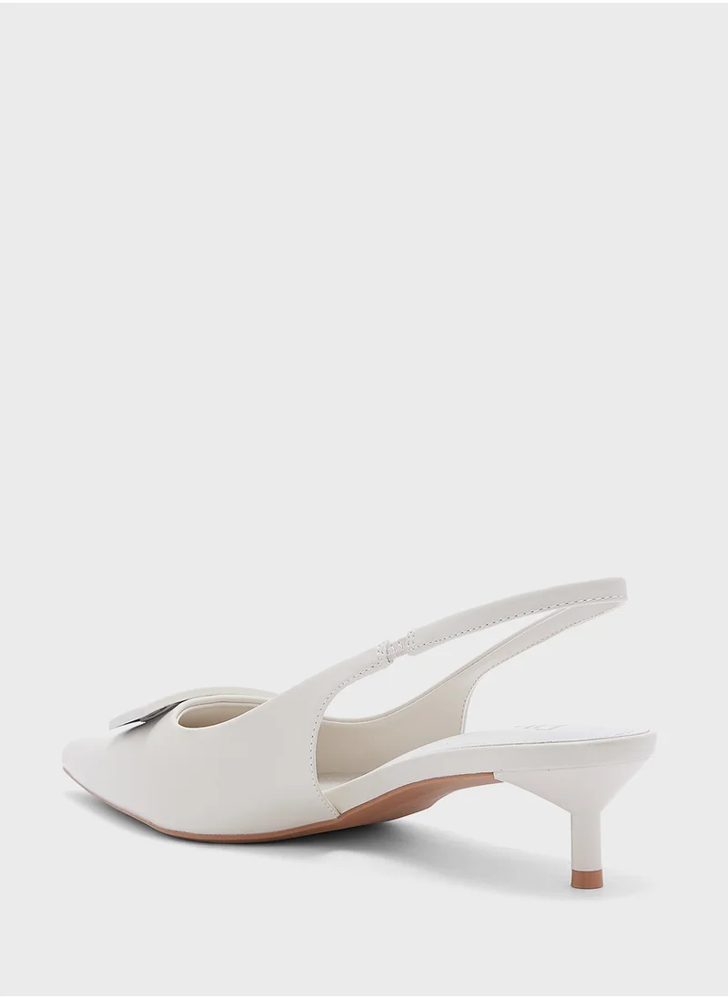 ايلا Trim Detail Low Heel Sling back Pump