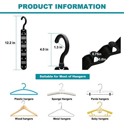 JIAYIISHU Closet Organizers and Storage,Upgraded Organization and Storage Clothes Hanger,12 Pack College Dorm Room Essentials,Sturdy Closet Organizer Home Essentials Space Saving Hangers for Thick Clothe - Image 5