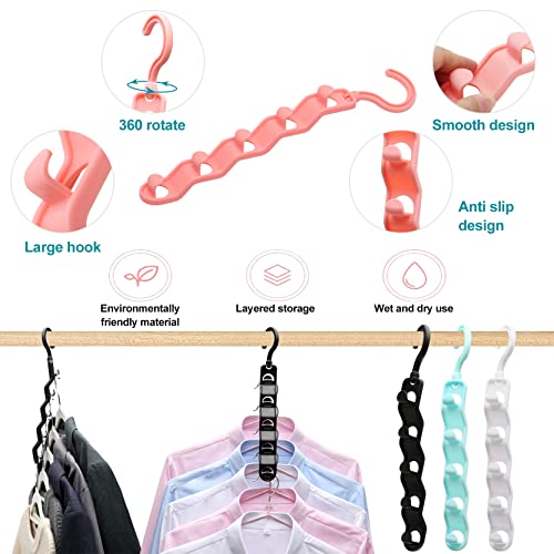 JIAYIISHU Closet Organizers and Storage,Upgraded Organization and Storage Clothes Hanger,12 Pack College Dorm Room Essentials,Sturdy Closet Organizer Home Essentials Space Saving Hangers for Thick Clothe - Image 4