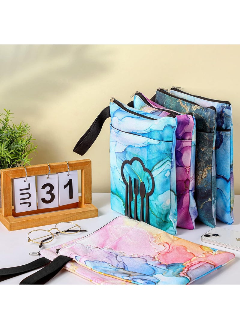Epakh 6 Pcs Book Sleeve with Zipper Book Covers for Paperbacks Protector Hardcover Marble Printed Pouch Bags for Lovers Teacher Student Gifts Medium 11 x 87 Inch Quicksand with Glitter  - Image 5