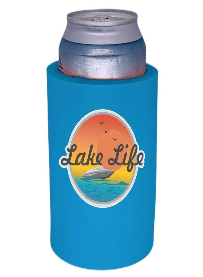 Coolie Junction Lake Life Thick Foam Can Coolie (1, Neon Blue) - Image 1