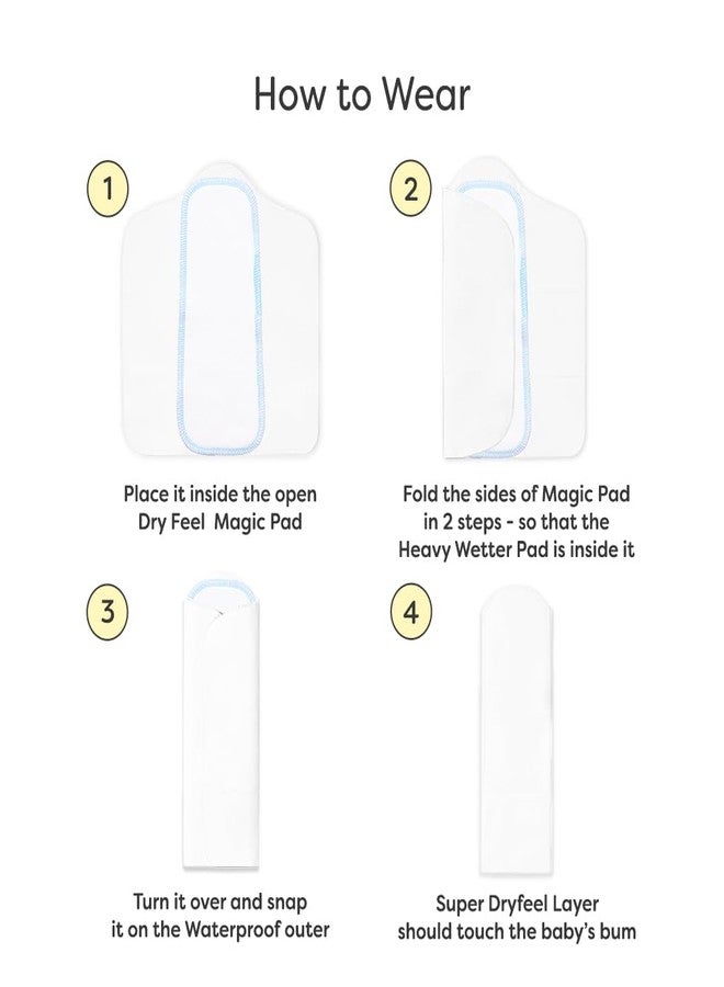 سوبربوتمز مجموعة حفاضات قماشية SuperBottoms UNO للأطفال حديثي الولادة - تتضمن حفاضة UNO واحدة، ووسادة DryFeel Magic واحدة، ووسادة معززة عالمية واحدة - قابلة لإعادة الاستخدام، قابلة للغسل، عضوية، ولا تسبب طفحًا جلديًا - للأطفال من عمر 0 إلى 3 أشهر - صديقة للبيئة - Image 4