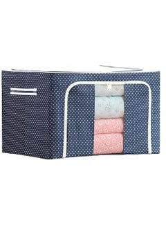 Coozico Clothes Organiser for Wardrobe 100 Liter Large Storage Box for Clothes Foldable Steel Frame Wardrobe Organizer Cloth Box with Zipper with Clear Window and Handle organizer 100Liter1  - Image 1