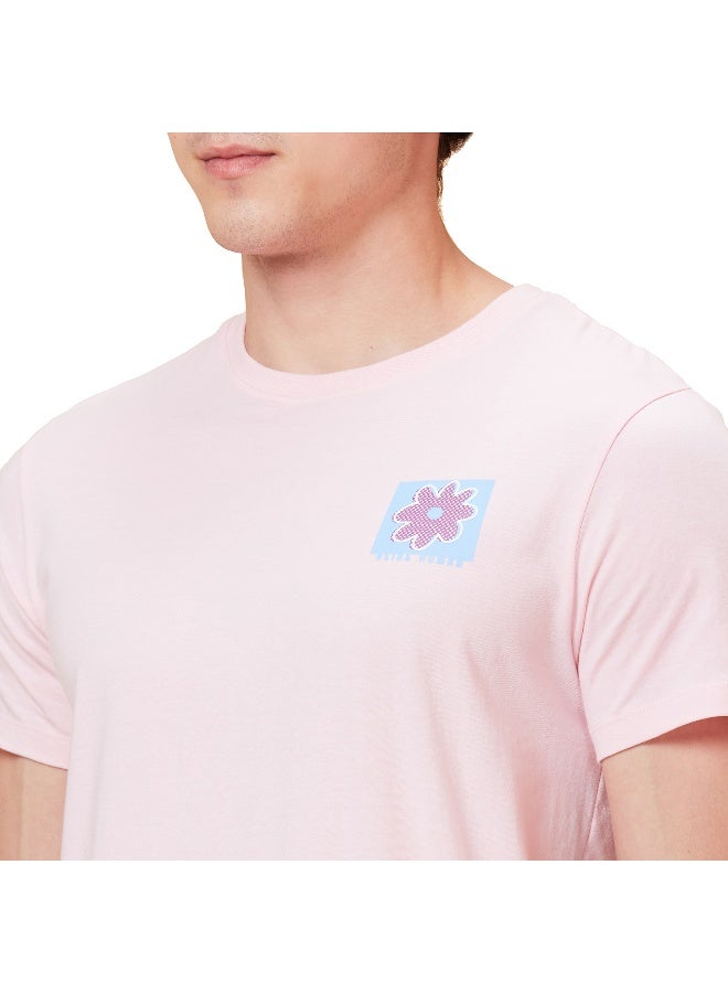 Being Human Mens Powder Pink Round Neck Short Sleeve T-Shirt - Image 5