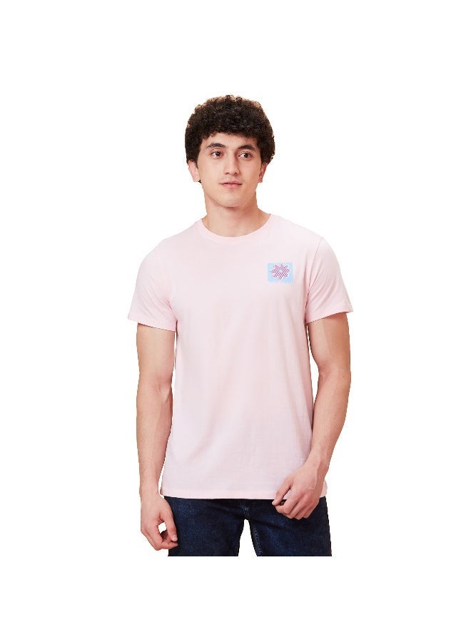 Being Human Mens Powder Pink Round Neck Short Sleeve T-Shirt - Image 4