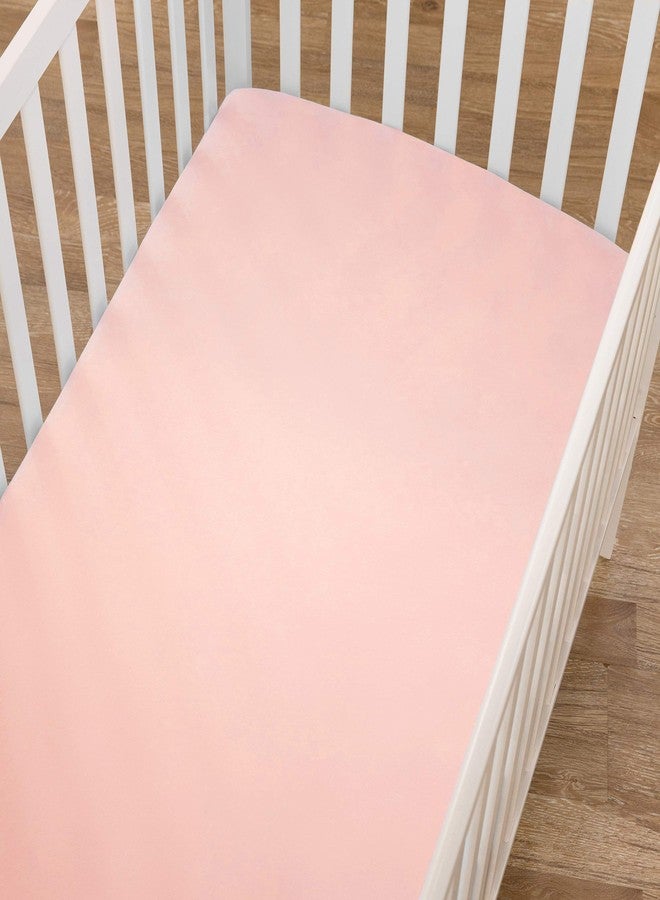 TL Care 100% Natural Cotton Fitted Crib Sheet 52" x 28" - Soft, Breathable, Hypoallergenic & Gentle Toddler Bed Sheet, Blush, Neutral for Boys & Girls - Image 4