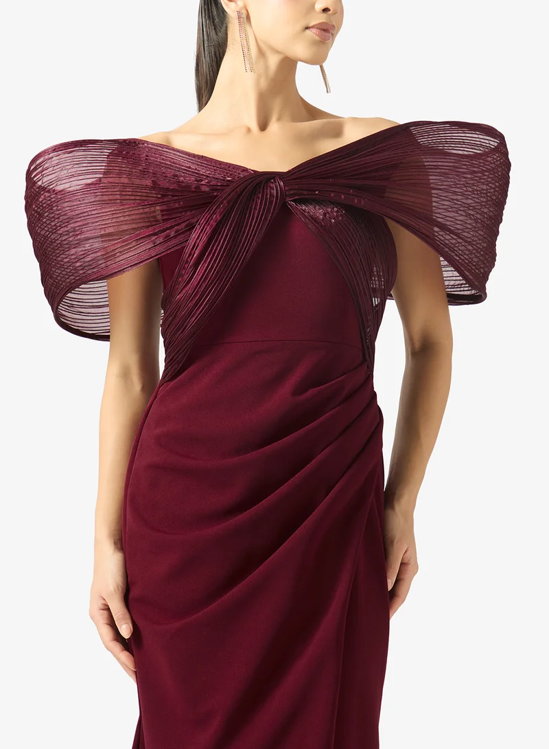 Namshi X  Draped Shoulder Gown for Women | Best Price UAE