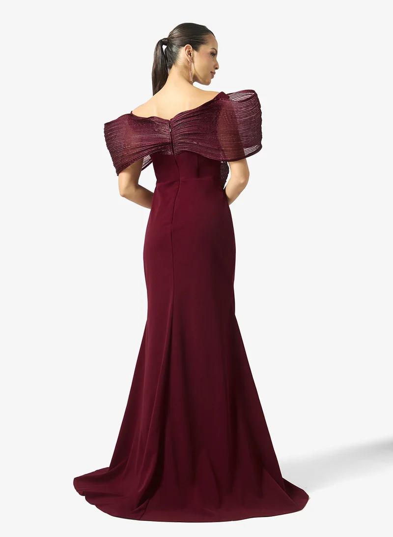 Namshi X  Draped Shoulder Gown for Women | Best Price UAE