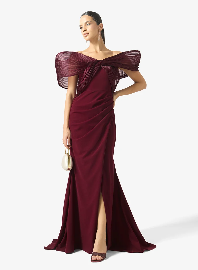 Namshi X  Draped Shoulder Gown for Women | Best Price UAE