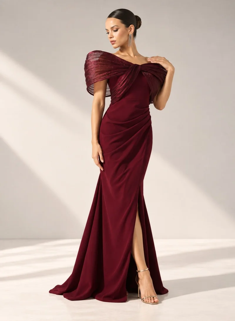 Namshi X Draped Shoulder Gown