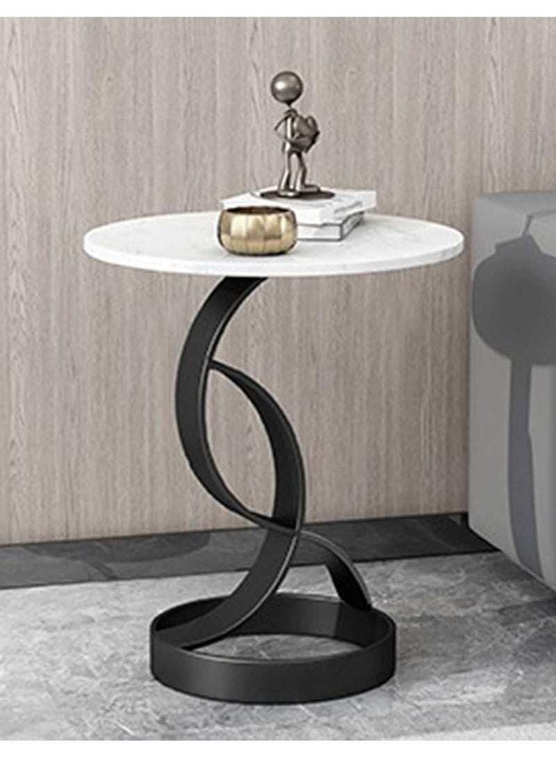 DubaiGallery Side table simple and modern corner sofa aesthetic standing table oval coffee table tea table wood floor design home furniture - Image 3