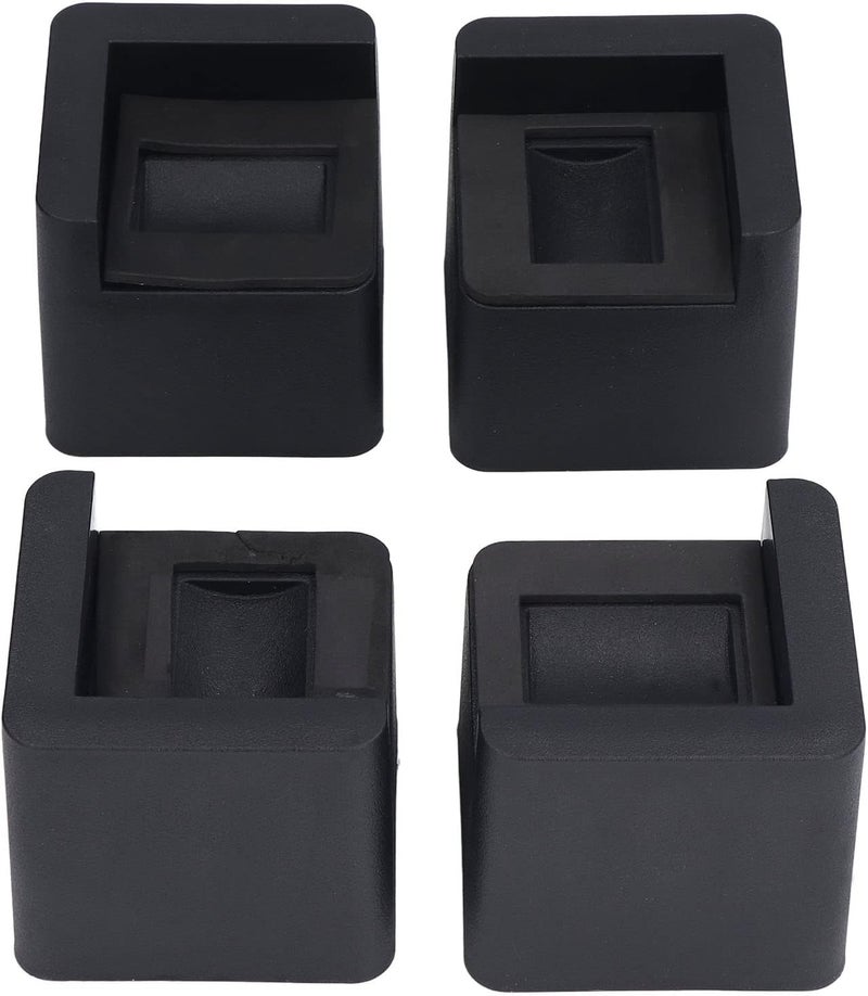 Plastic Bed Risers with Corner Fixed Casters 2200 Lb Load Bearing Height Increasing Furniture for Extra Under-Bed Storage Stability Fits Most Home Use - Image 1