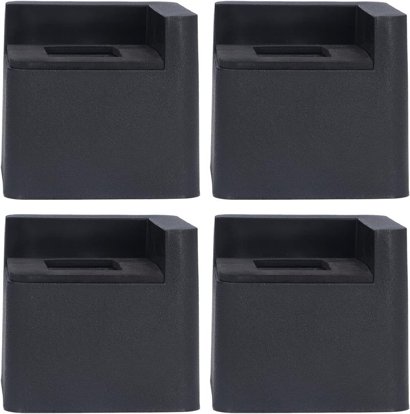 Plastic Bed Risers with Corner Fixed Casters 2200 Lb Load Bearing Height Increasing Furniture for Extra Under-Bed Storage Stability Fits Most Home Use - Image 3