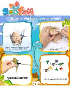 Soofam 12-Piece Dinosaur Dragon Eggs Set,Dinosaur Eggs Toys, Dino Eggs  Kits Crack Novelty Toy Mini Dino Egg for Boys Girls  Toys Party Favor (Multi-Color)  - Image 4
