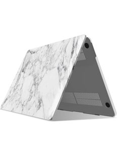 iBenzer Compatible with 2023 2022 M2 MacBook Pro 13 Inch Case 2021 2020 M1 A2238 A2289 A2251 A2159 A1989 A1706 A1708, Hard Shell Case & Keyboard Cover for Mac Pro 13 Touch Bar, White Marble,T13WHMB+1  - Image 2