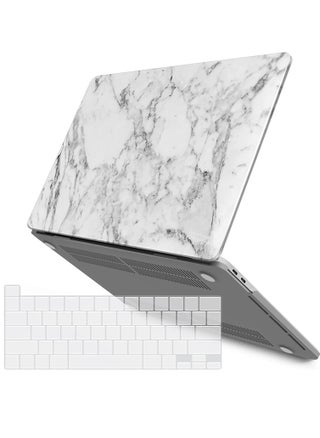 Compatible with 2023 2022 M2 MacBook Pro 13 Inch Case 2021 2020 M1 A2238 A2289 A2251 A2159 A1989 A1706 A1708, Hard Shell Case & Keyboard Cover for Mac Pro 13 Touch Bar, White Marble,T13WHMB+1 - pzsku/ZE038846454DAD2FFE090Z/45/1746222878/09e53d66-613c-4284-94dd-ef6a4d2b3a18