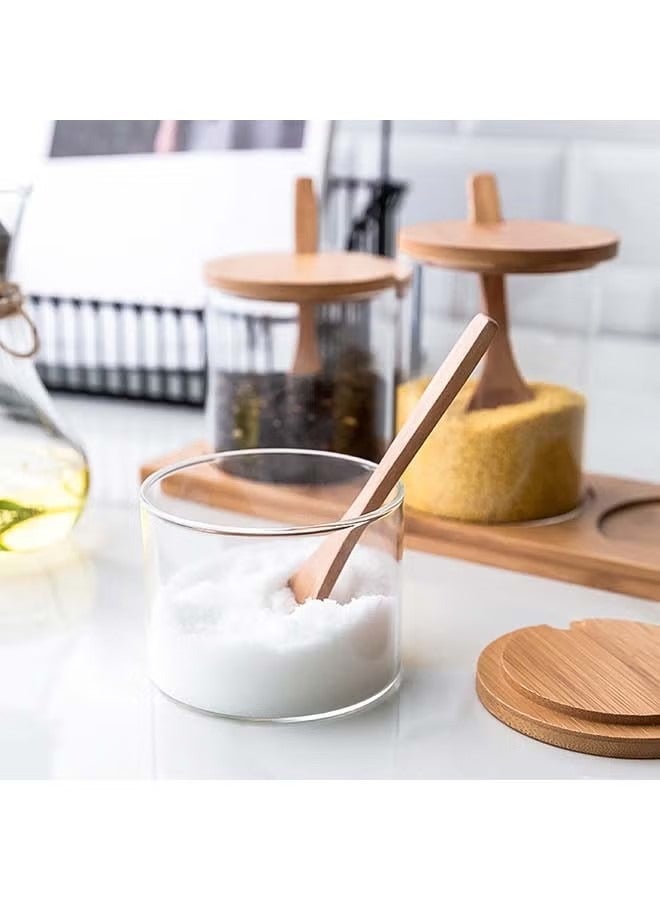 Beauenty 3 Pieces Seasoning Jar Storage Box Transparent 29X8X12cm - Image 4