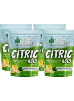 Bliss of Earth Anhydrous Citric Acid Powder For Food Bath Bombs Cleaning & Preserving 907GM Pack of 4
