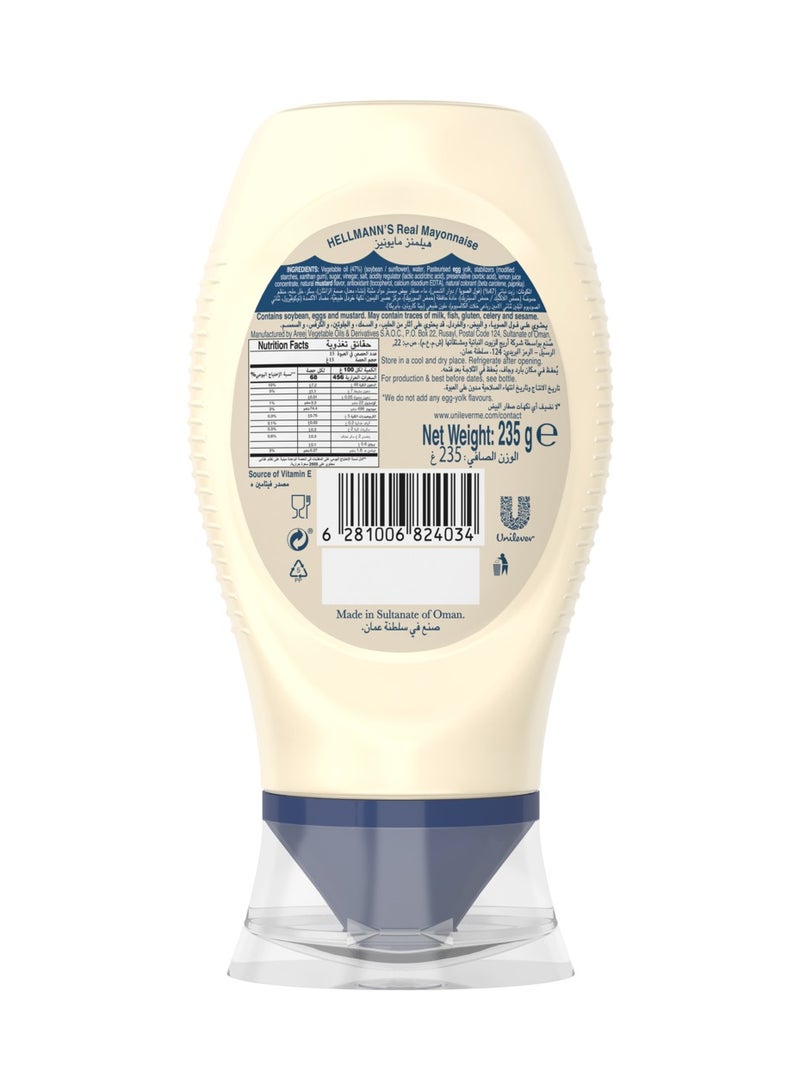 Hellmann's Real Mayonnaise Recycled Plastic Bottle 235g - Image 2