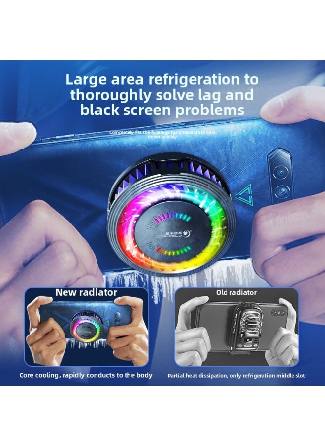 Generic Cool G7 Mobile Phone Radiator Semiconductor Refrigeration RGB Lamp Magnetic Back Clip Mobile Phone Game Live Cooling-Colour:G04 Basic Version (back Clip Air Cooling)  - Image 3