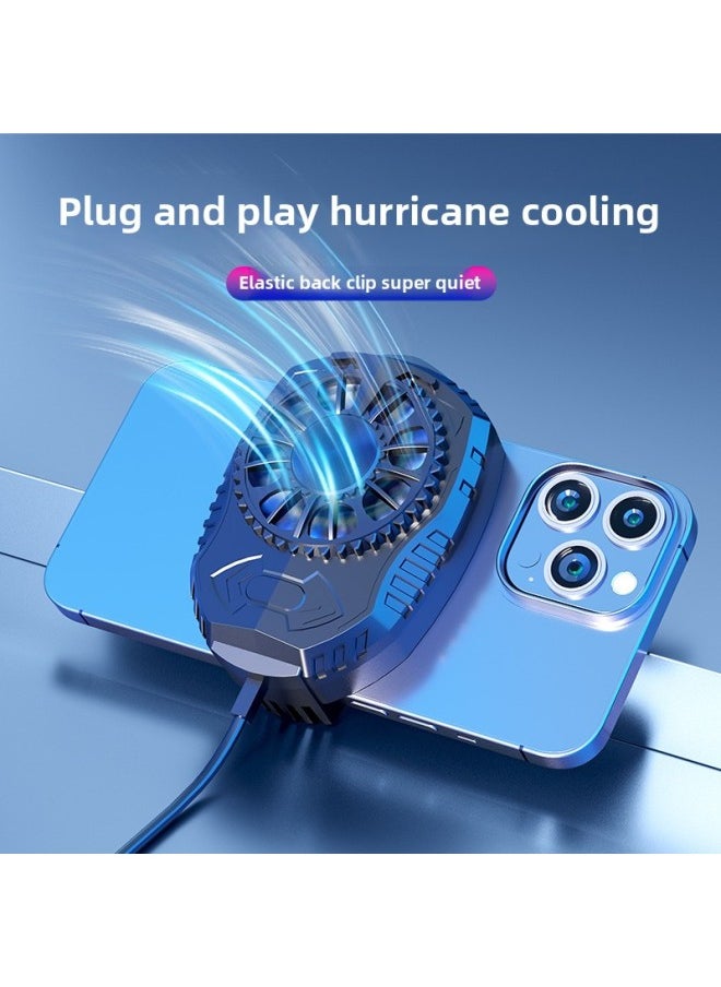 Generic Cool G7 Mobile Phone Radiator Semiconductor Refrigeration RGB Lamp Magnetic Back Clip Mobile Phone Game Live Cooling-Colour:G04 Basic Version (back Clip Air Cooling)  - Image 1