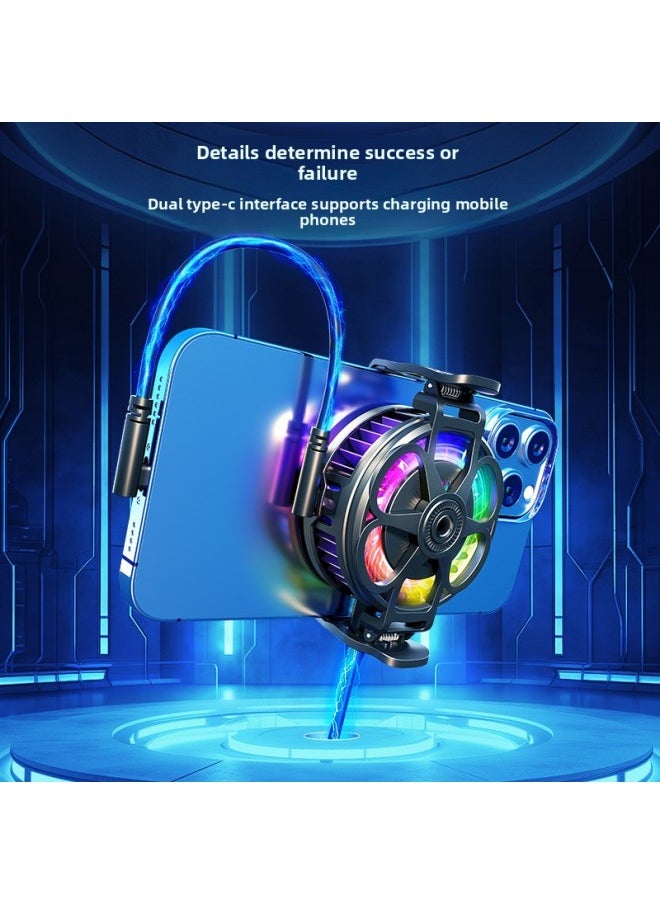 Generic Cool G7 Mobile Phone Radiator Semiconductor Refrigeration RGB Lamp Magnetic Back Clip Mobile Phone Game Live Cooling-Colour:G04 Basic Version (back Clip Air Cooling)  - Image 4