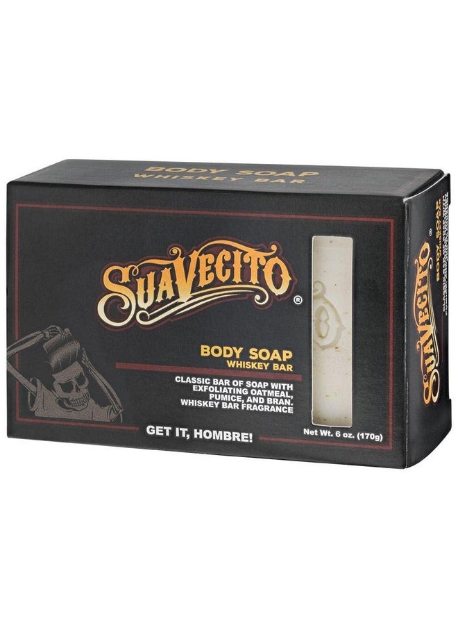 SUAVECITO Body & Hand Soap Bars Moisturizing Masculine Whiskey Bar Fragrance 6 Oz 3 Pack  - Image 2