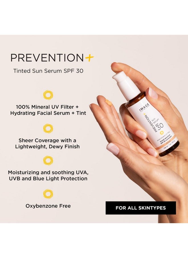 Image - Skincare Prevention+ Sun Serum Spf 30 Mineral Sunscreen For Face Non Comedogenic Wear Under Makeup Perfect Travel Size 1.0 Oz - Image 1