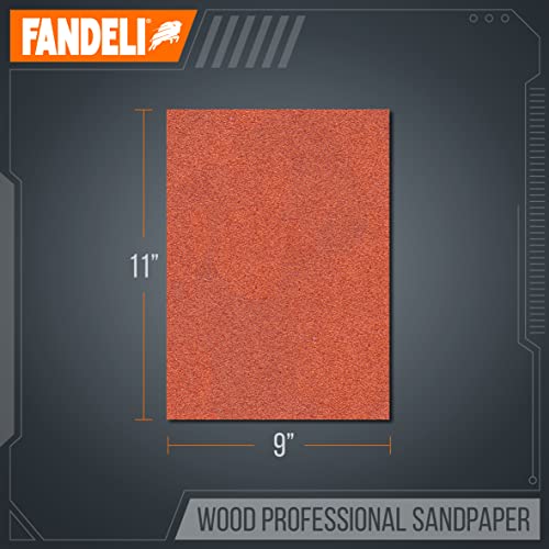 Fandeli | Wood Sanding Paper | Coarse Grit | 25 Sheets of 9'' x 11'' | Perfect for Sanding Wood | Hand Sanding | Orbital Sanders - Image 2